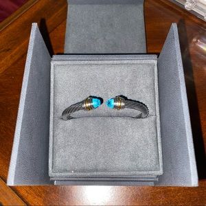 David Yurman 5mm Blue Topaz Cable Bracelet